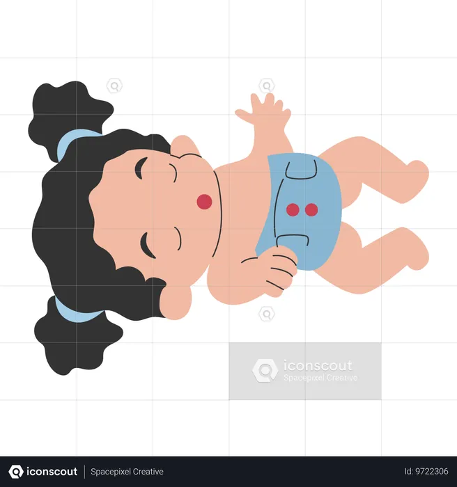 Sleep baby girl  Illustration