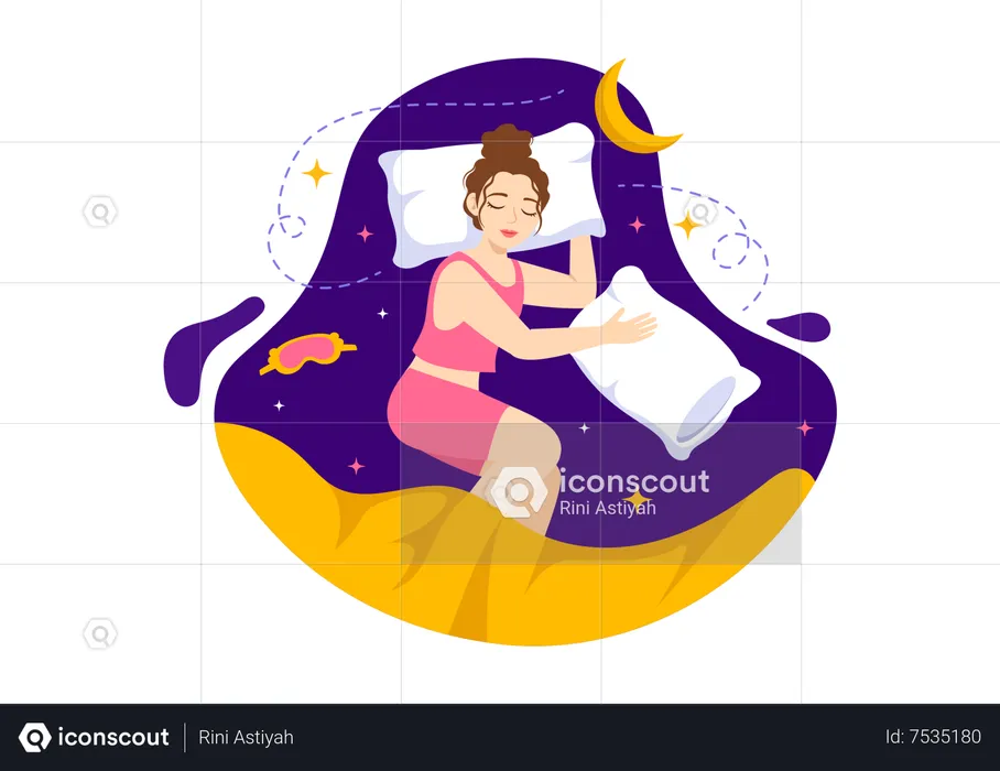 Sleeping Female  Illustration