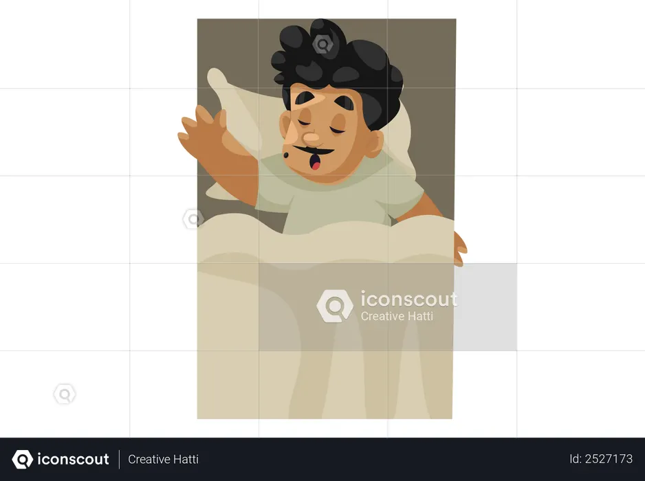 Sleeping man  Illustration