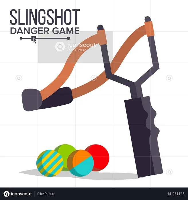 Slingshot Vector  Illustration