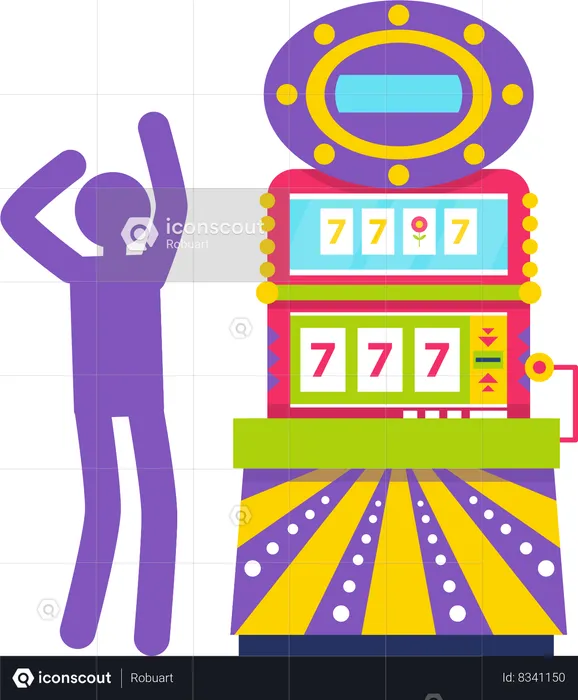 Slot Machine Winner  Illustration