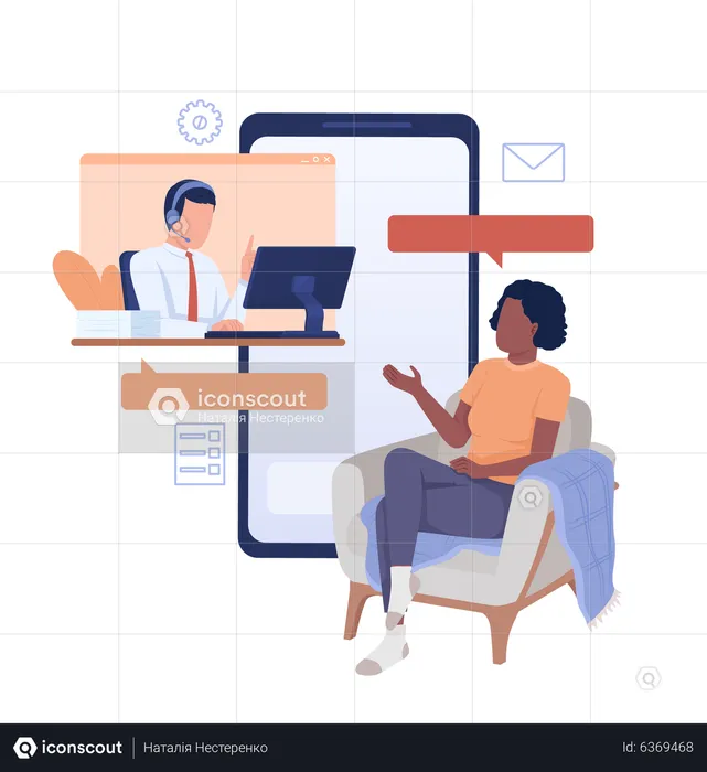 Small business phone service  Illustration