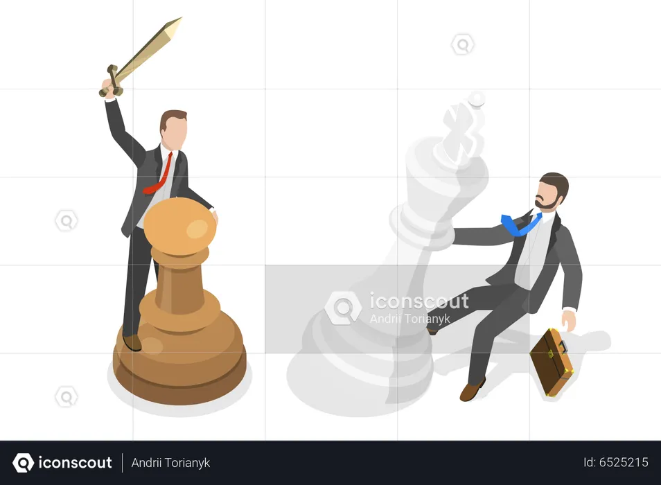 Small Vs Large Business  Illustration