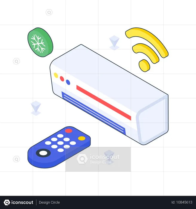 Intelligente Klimaanlage  Illustration