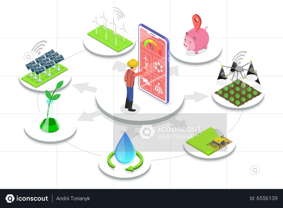 Smart Agriculture  Illustration