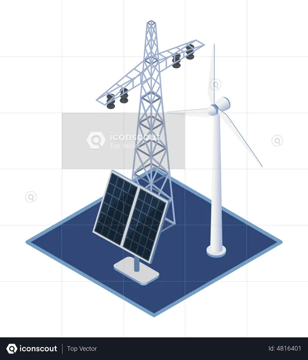 Smart alternative energy  Illustration