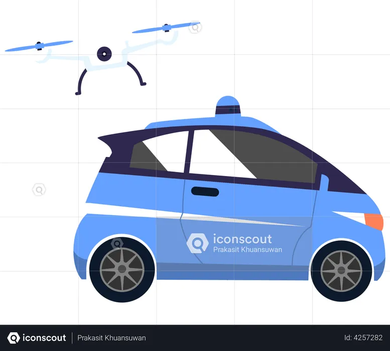 Smart car monitoring system  Illustration