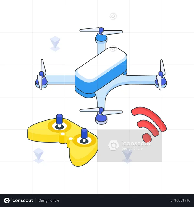 スマートドローン技術  イラスト