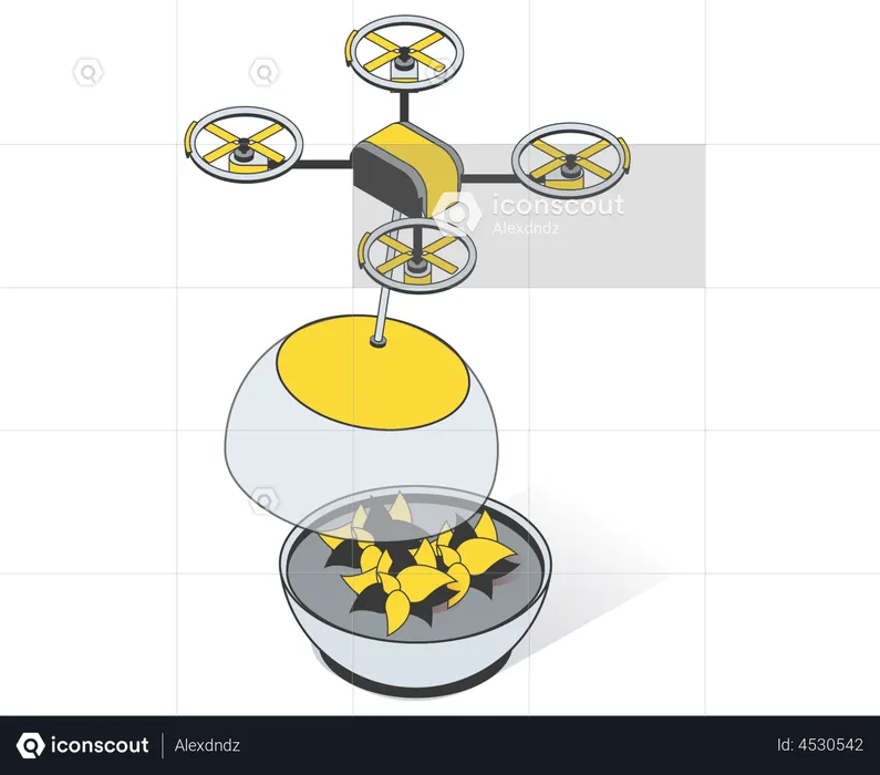 Smart farming drone  Illustration