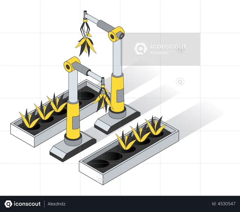 Smart farming equipment  Illustration