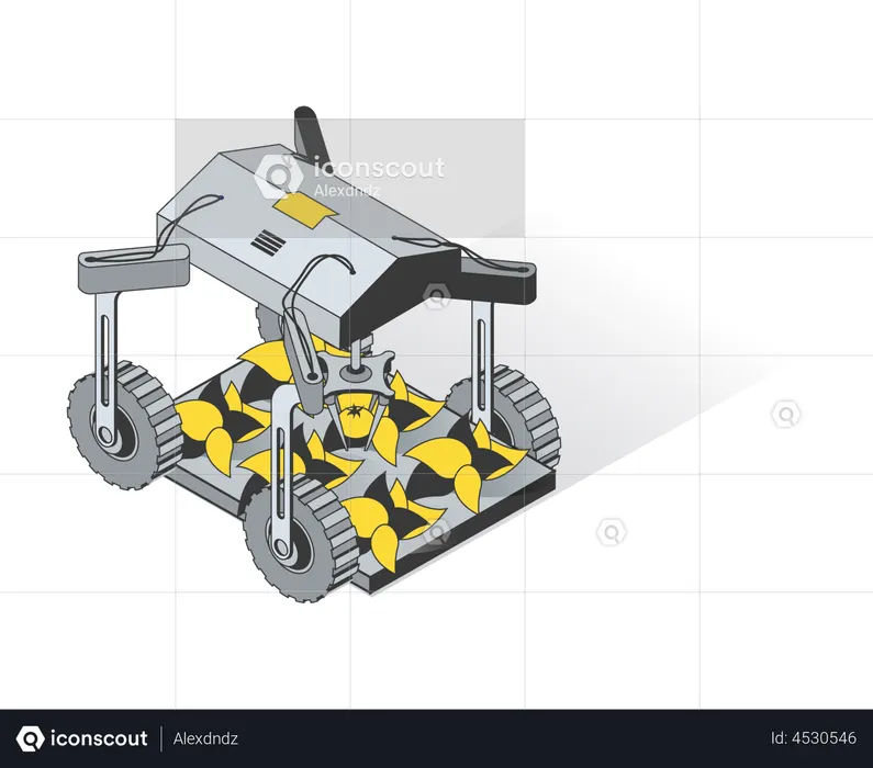 Smart farming land rover  Illustration