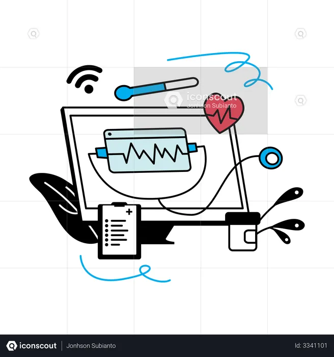 Smart healthcare web application  Illustration