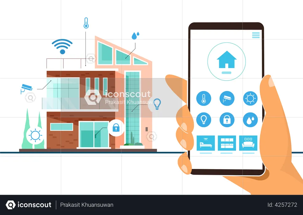 Smart home application  Illustration