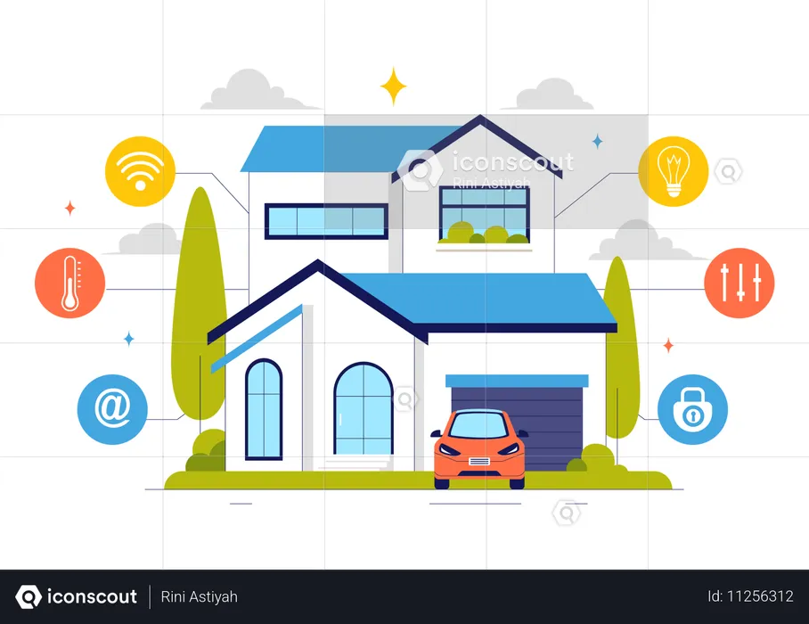 Smart Home Automation  Illustration