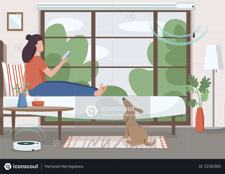 Smart home control  Illustration