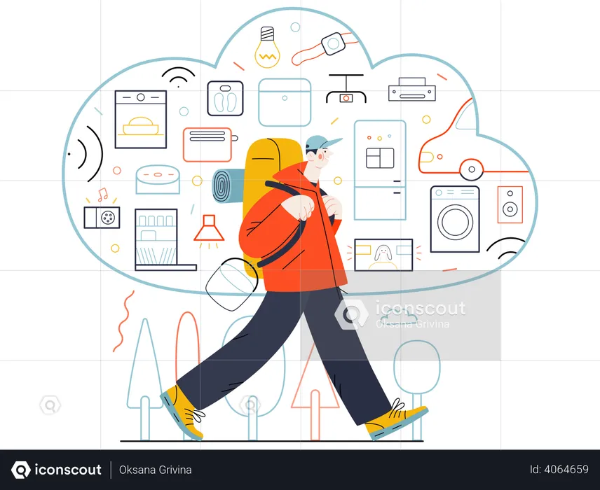 Smart Home Control  Illustration