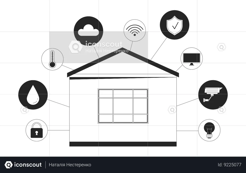 Smart home controls  Illustration