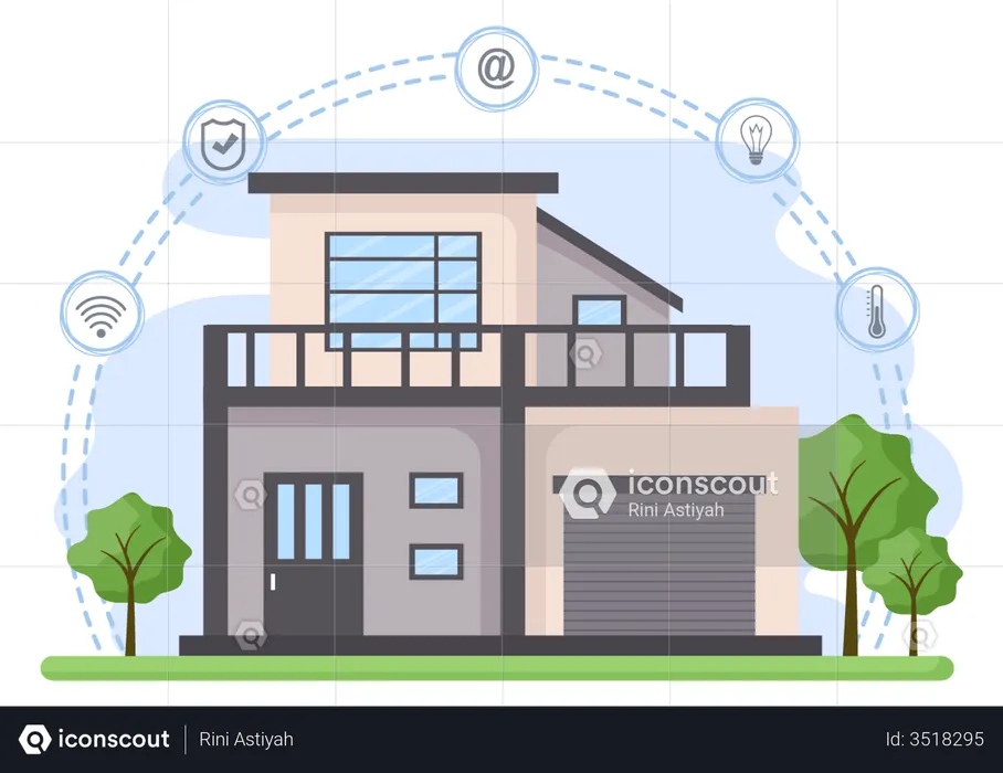 Smart home technology  Illustration