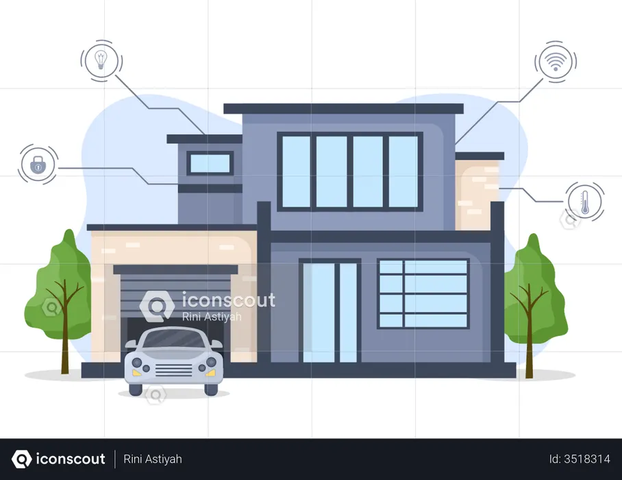 Smart Home Technology  Illustration