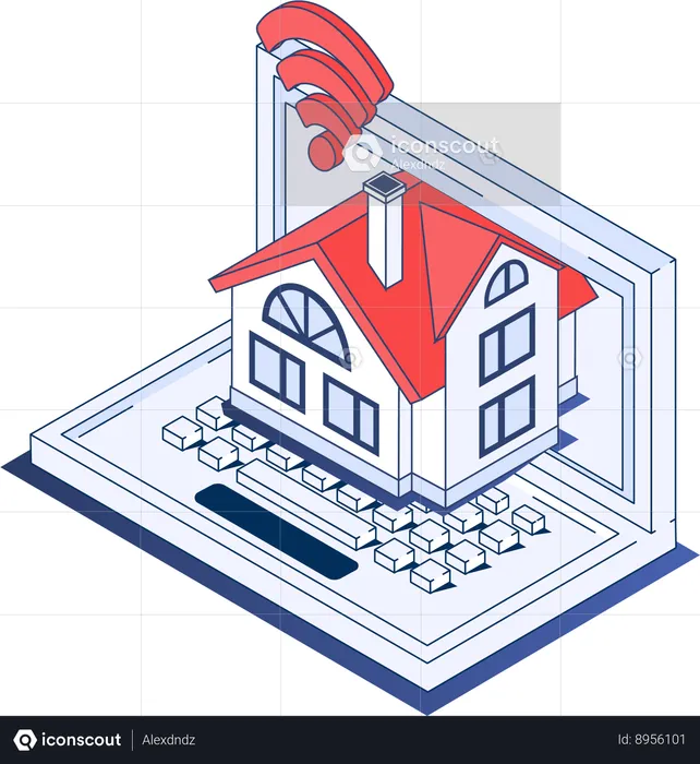 Smart home with Morden facility  Illustration