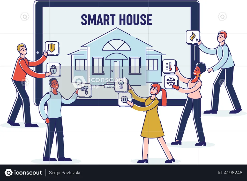 Smart House Mobile Application  Illustration
