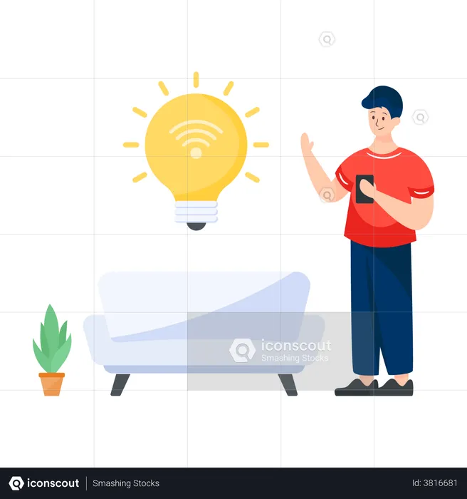 Smart Light Bulb  Illustration