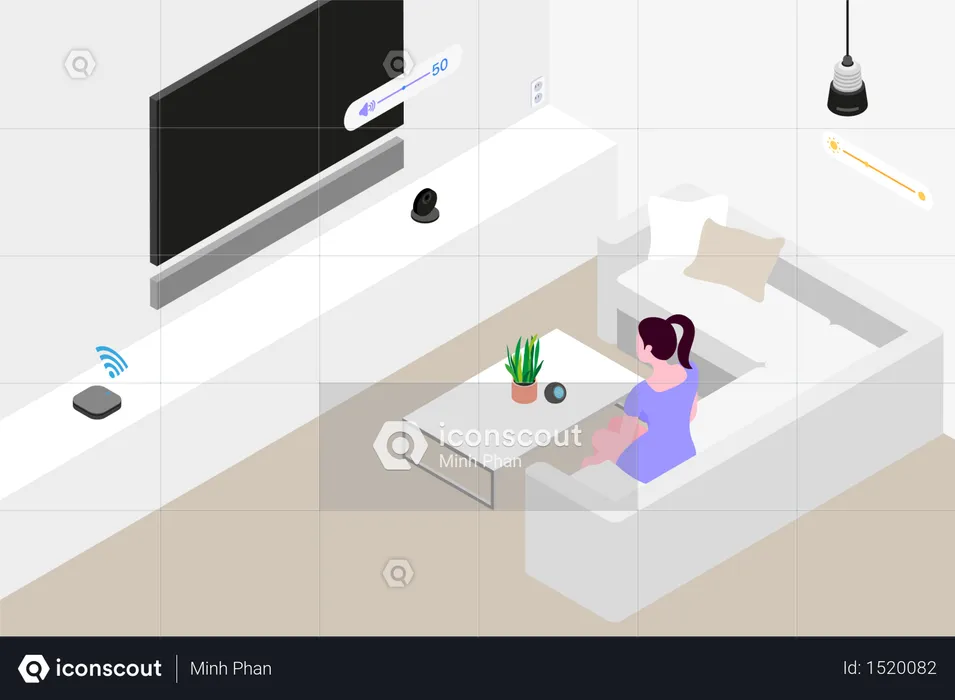 Smart Living Room  Illustration