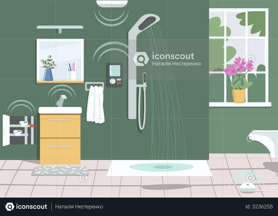 Smart shower  Illustration