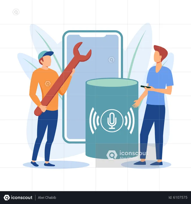 Smart speaker apps development  Illustration