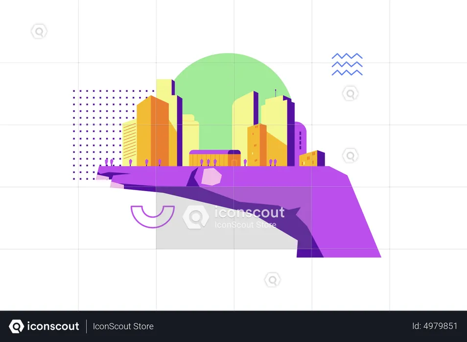 Intelligente Stadt  Illustration