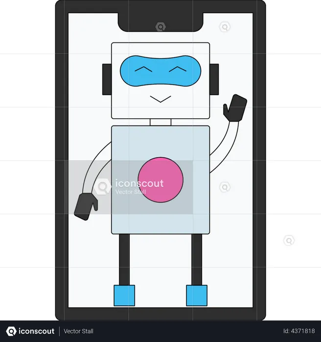 Smartphone bot  Illustration