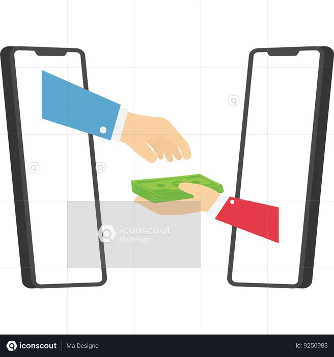 Smartphone Internet Cash  Illustration