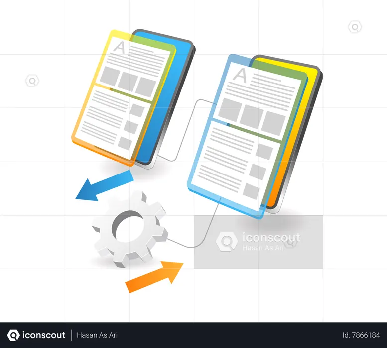 Smartphone layout web application test  Illustration