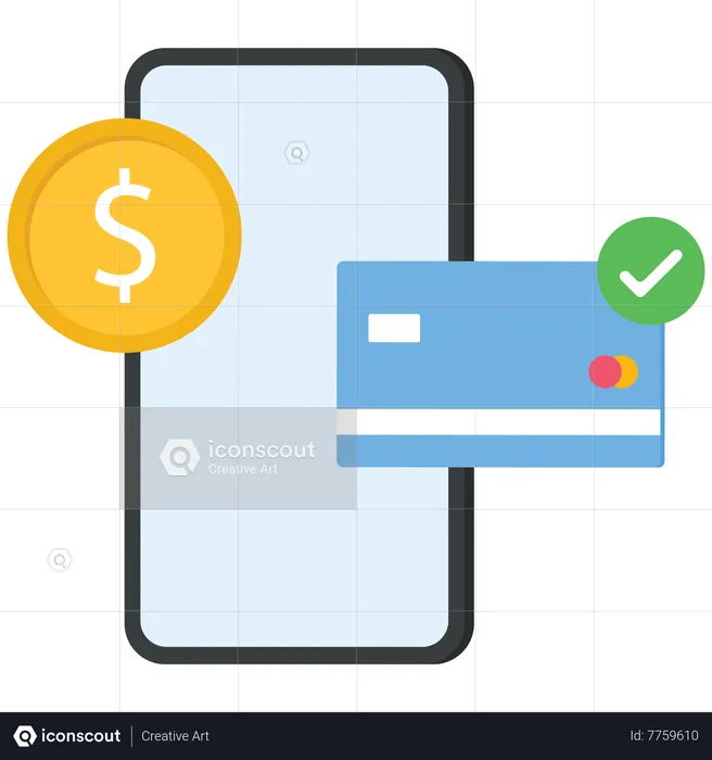 Smartphones and money  Illustration