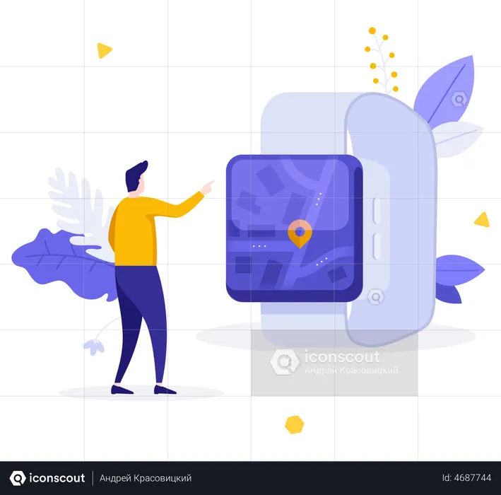 Smartwatch Navigation  Illustration