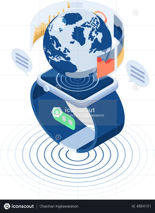 Smartwatch Technology  Illustration