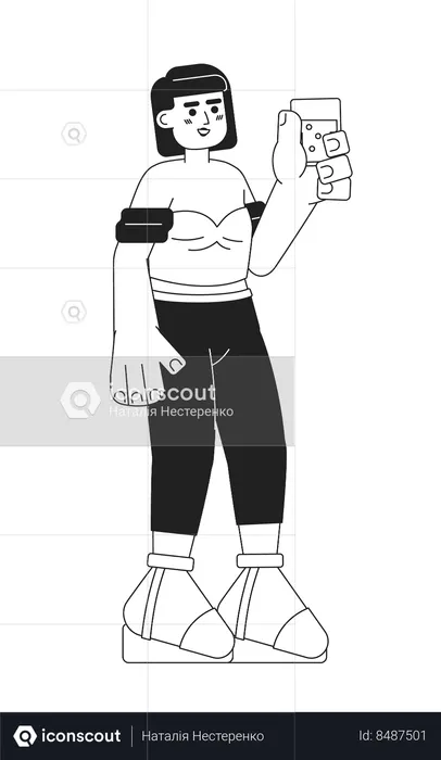 Smiling asian woman toasting punch glass  Illustration