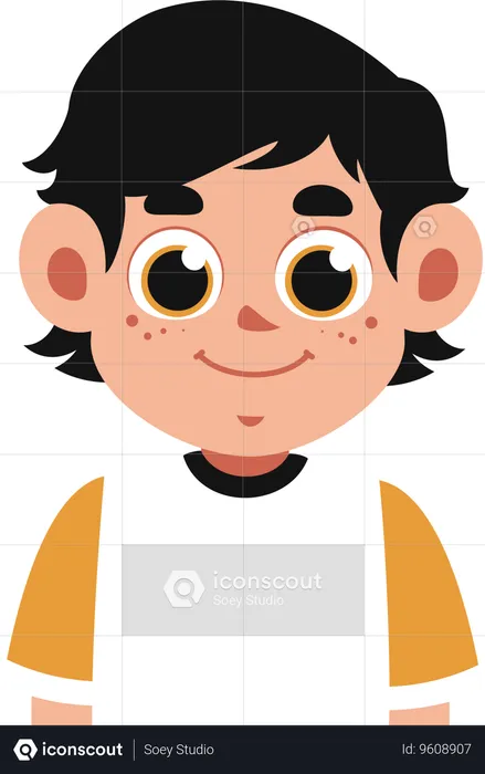 Smiling Boy  Illustration