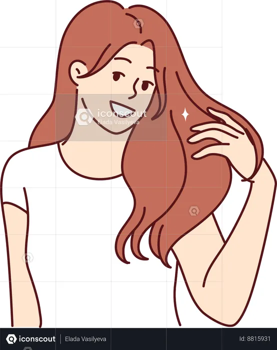 Smiling girl  Illustration