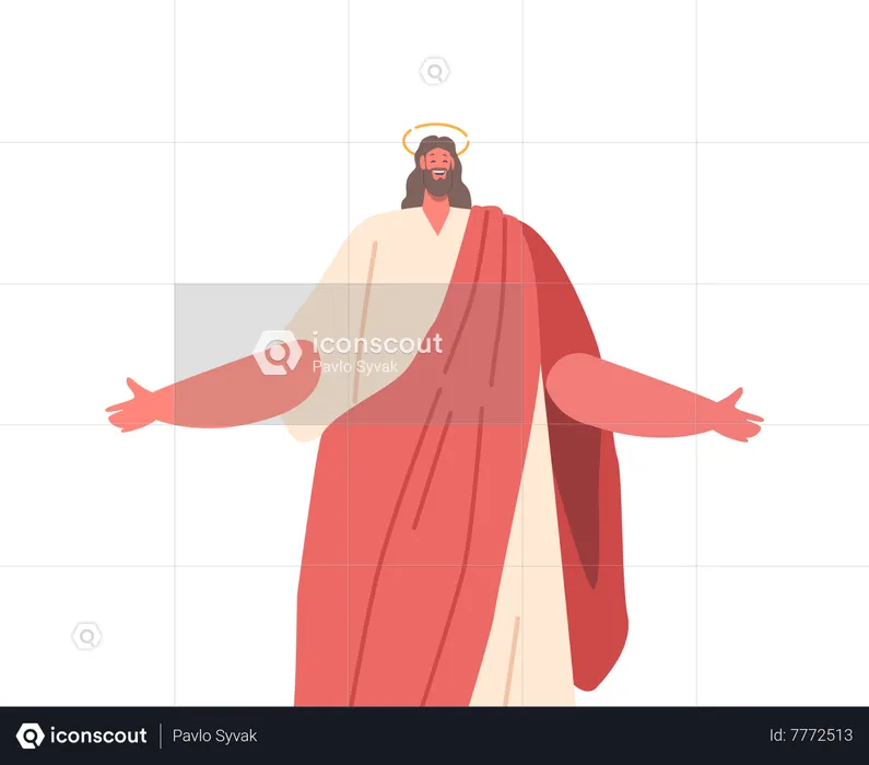 Smiling Jesus christ  Illustration