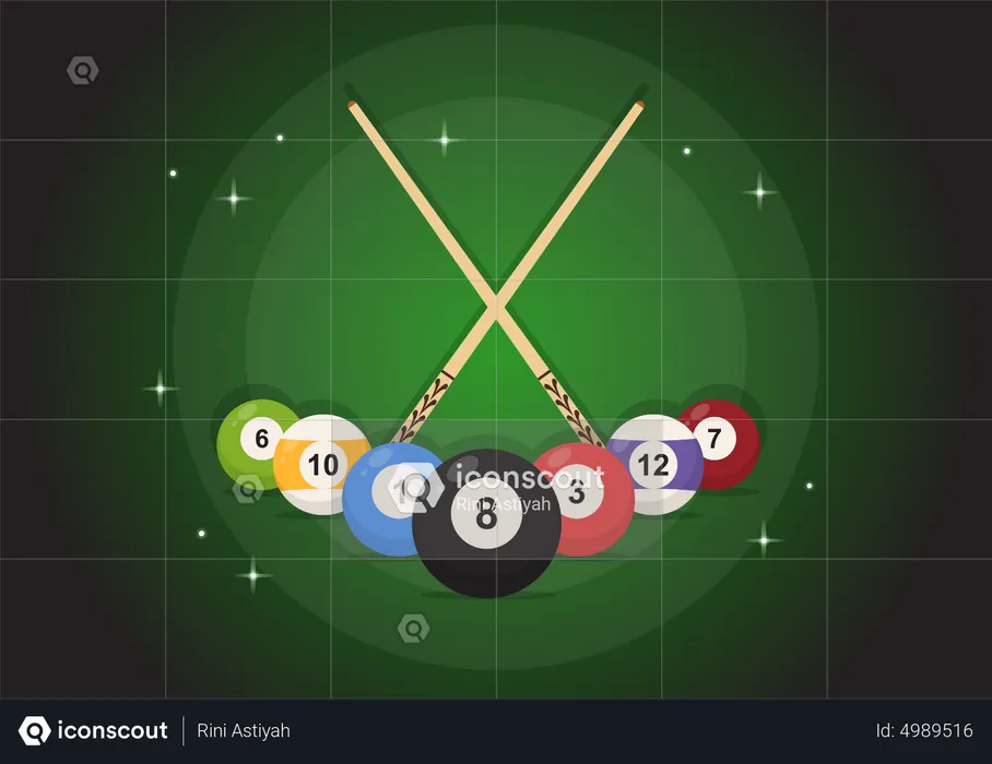 Snooker Game  Illustration