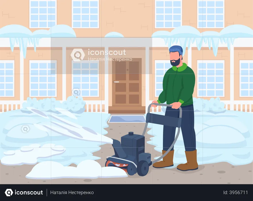Snow clearing  Illustration