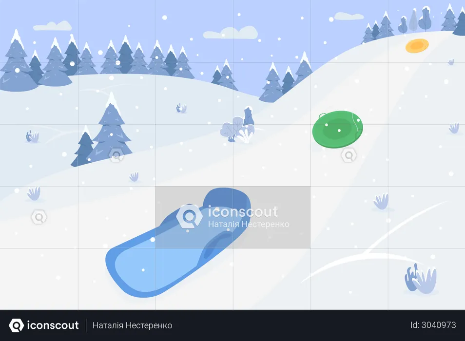 Snow hills  Illustration