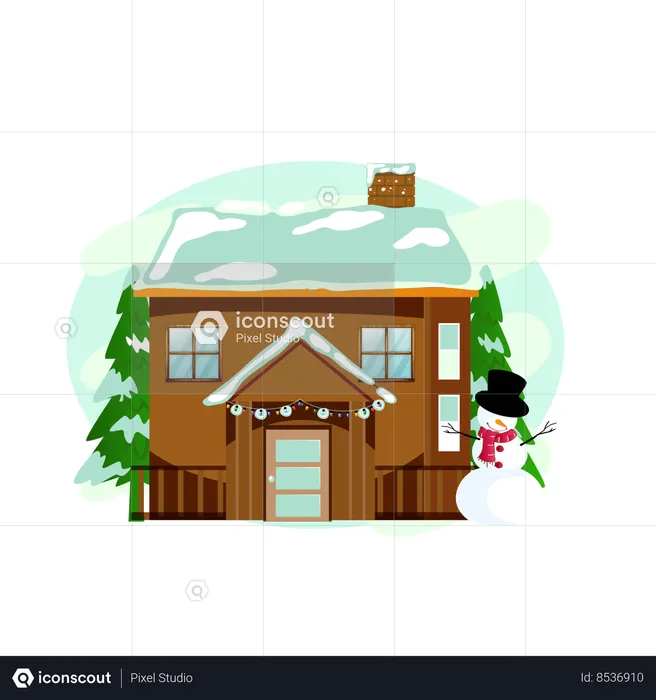 Snow house  Illustration