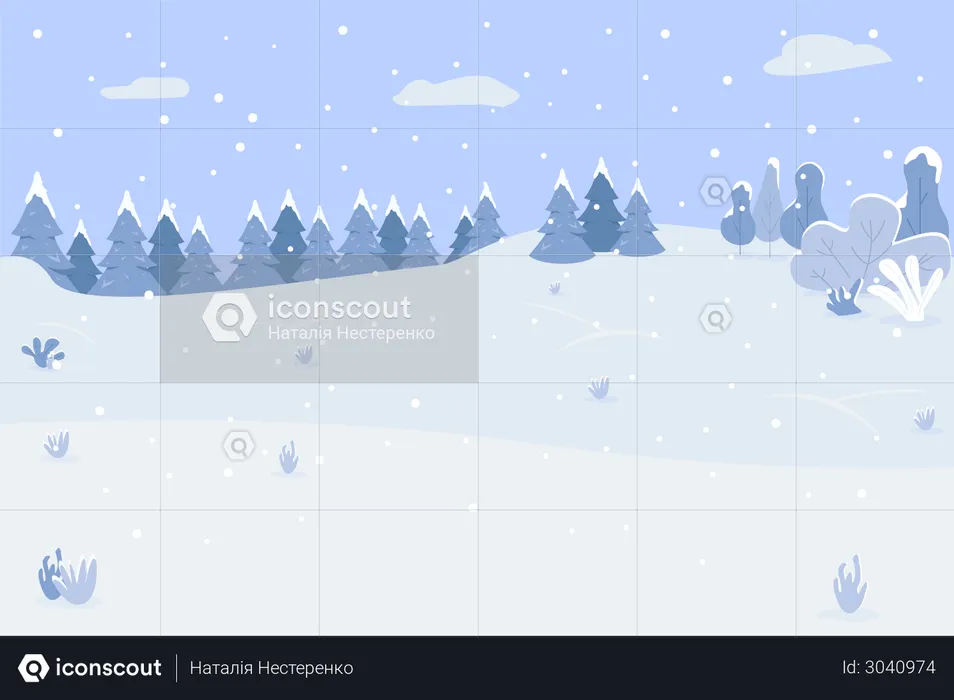 Snow Mountain  Illustration