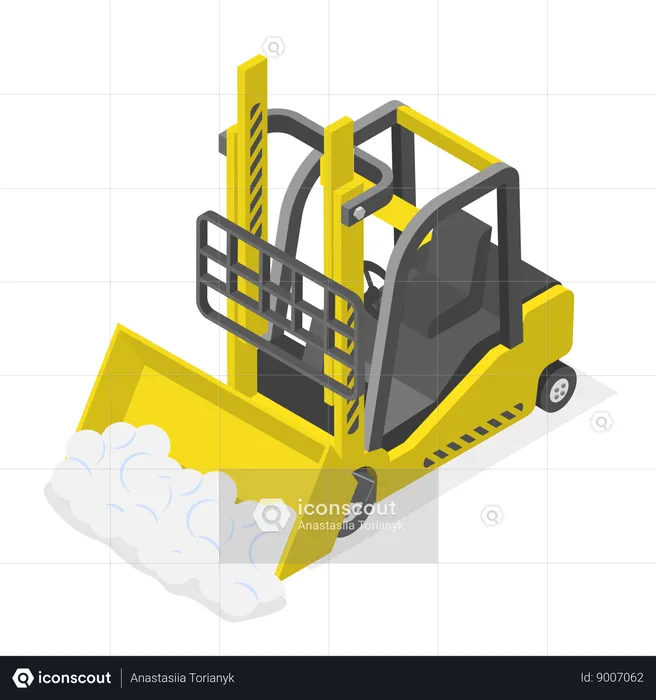 Snow Removal Vehicle  Illustration