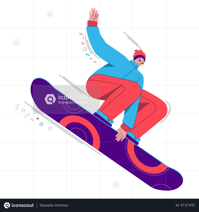 Snowboard Guy  Illustration