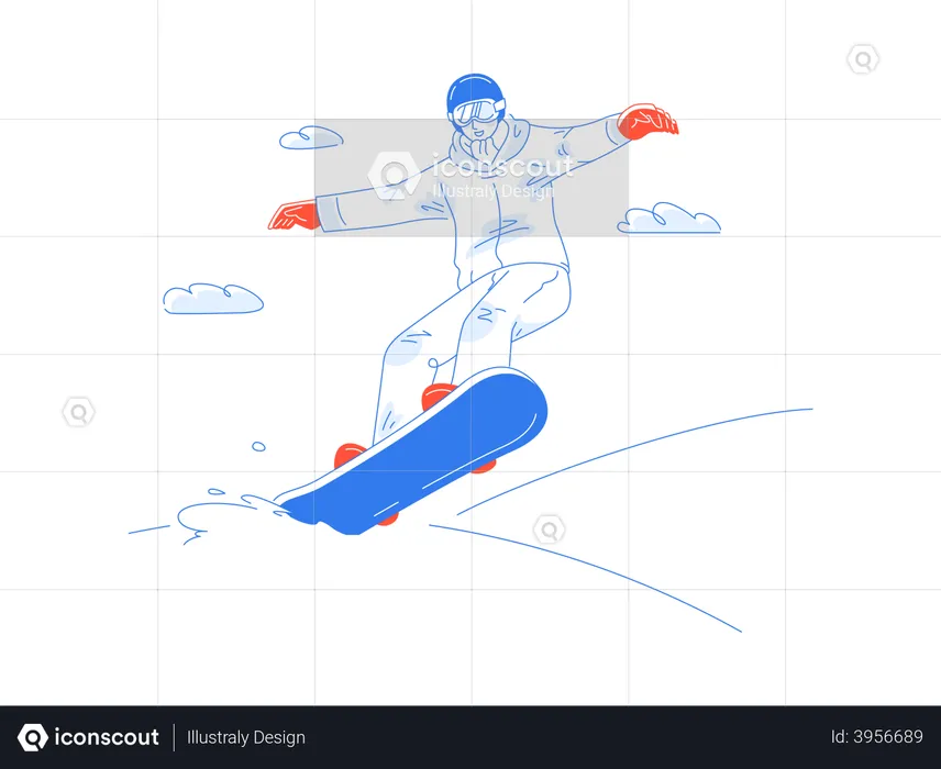 Snowboarding  Illustration