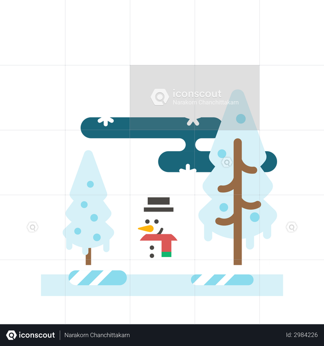 Snowy weather Illustration