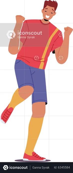 Soccer player celebrate  Illustration